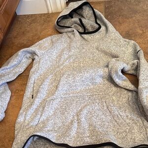 Nike Heather Gray Hoodie with Black Trim